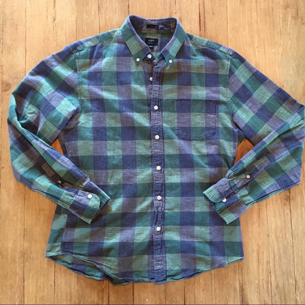 J. Crew slim fit plaid button down